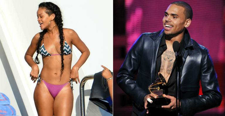 Rihanna passa noite com Chris Brown em iate na França