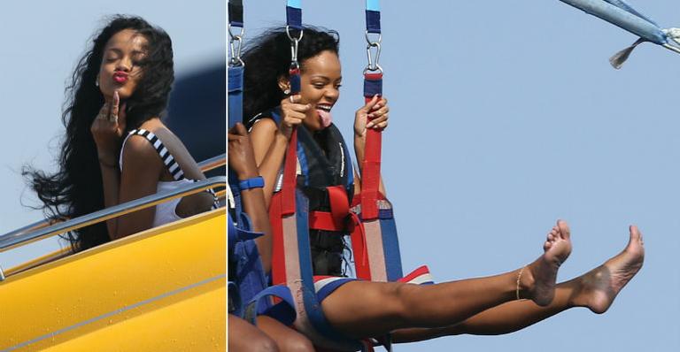 As férias divertidas de Rihanna