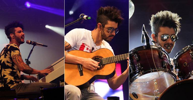 Durante show, Gusttavo Lima exibe habilidade com vários instrumentos musicais