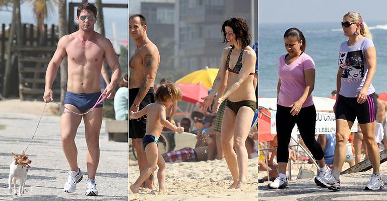 Mario Frias, Fernanda Torres e outros famosos curtem praia no Rio