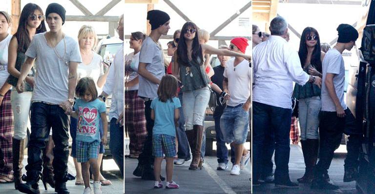 Justin Bieber e Selena Gomez: almoço em família