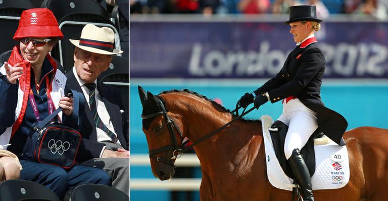 Princípe Phillip e Princesa Anne prestigiam estreia de Zara Phillips