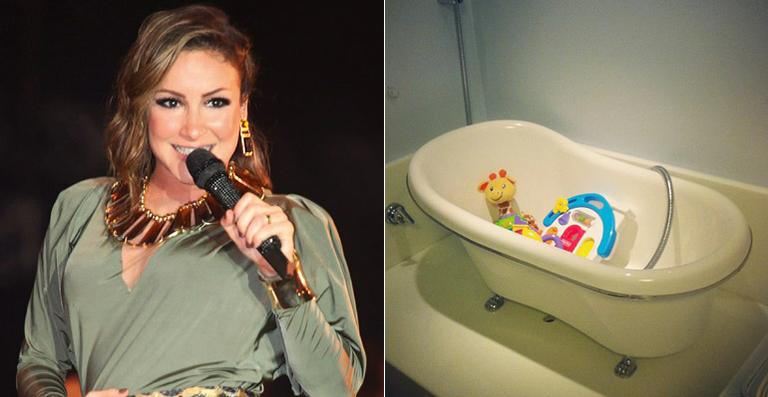 Claudia Leitte está nos preparativos para a chegada de Rafael
