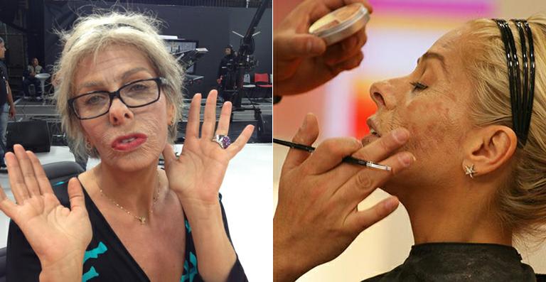 Adriane Galisteu usa maquiagem para ficar mais velha