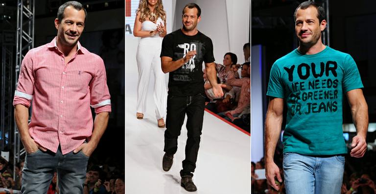 Malvino Salvador arranca suspiros em desfile na capital paulista