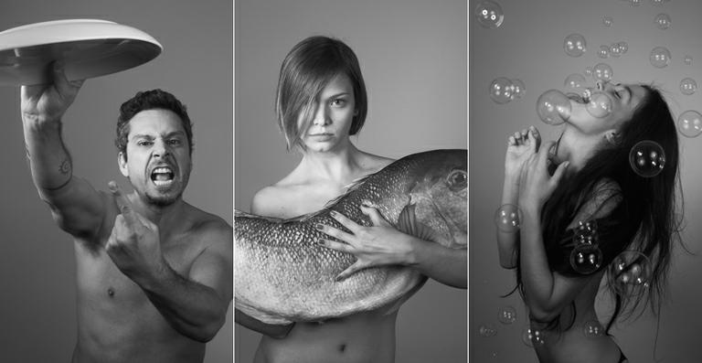 Famosos tiram a roupa e brilham em ensaio fotográfico de Paula Klien