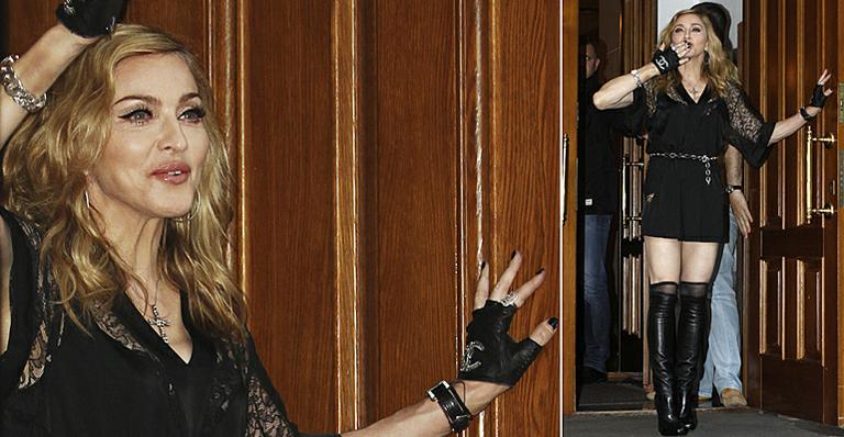 Madonna desconsidera críticas de Elton John e aparece sensual em inauguração em Moscou