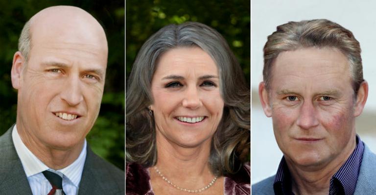 Artista desenha William, Kate e Harry aos 60 anos