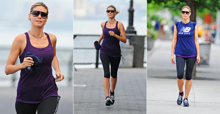 Heidi Klum cuida da boa forma nos EUA