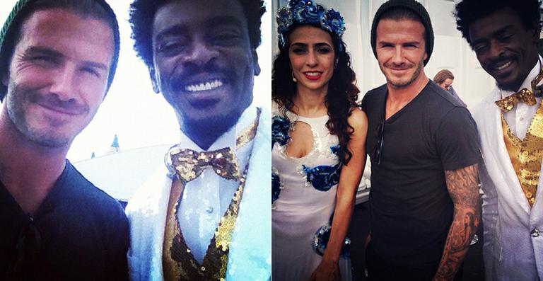 Seu Jorge e Marisa Monte tietam David Beckham