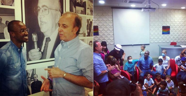Thiaguinho visita crianças com câncer no interior de São Paulo