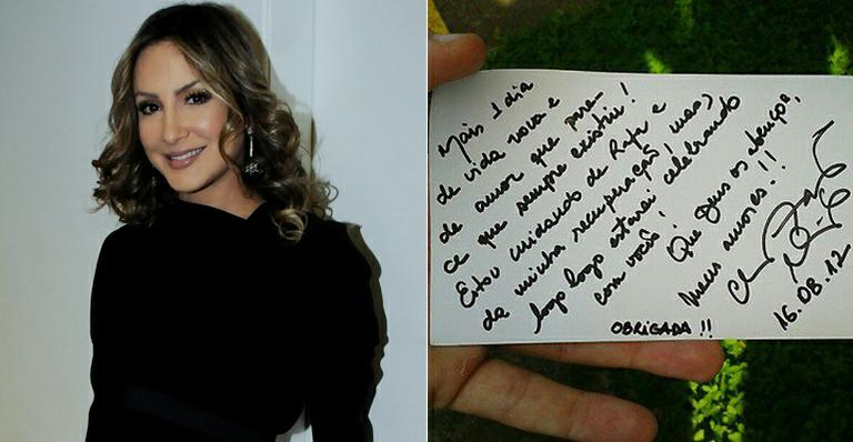 Após a chegada de Rafael, Claudia Leitte manda bilhete para fãs que a esperam na porta da maternidade
