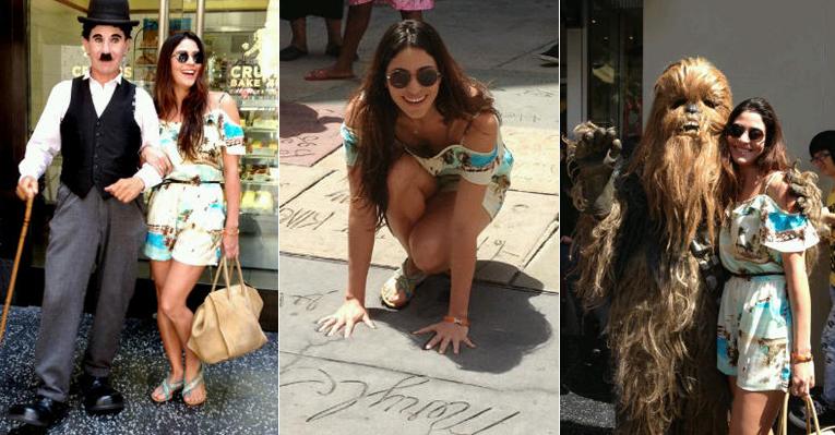 Carol Castro se encanta em sua primeira visita a Hollywood