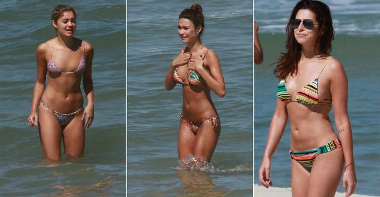 Sophie Charlotte, Thaila Ayala e Fernanda Paes Leme exibem boa forma