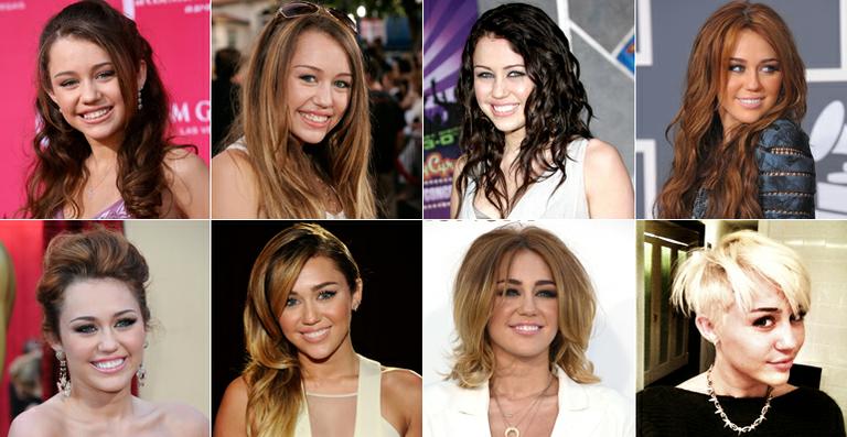 Os vários cabelos de Miley Cyrus