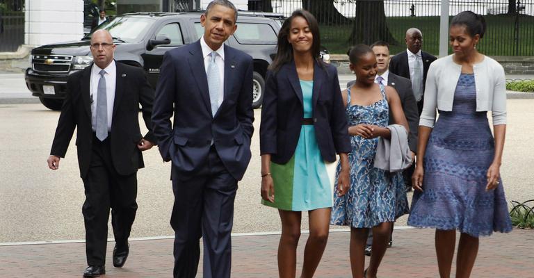 Elegante família Obama