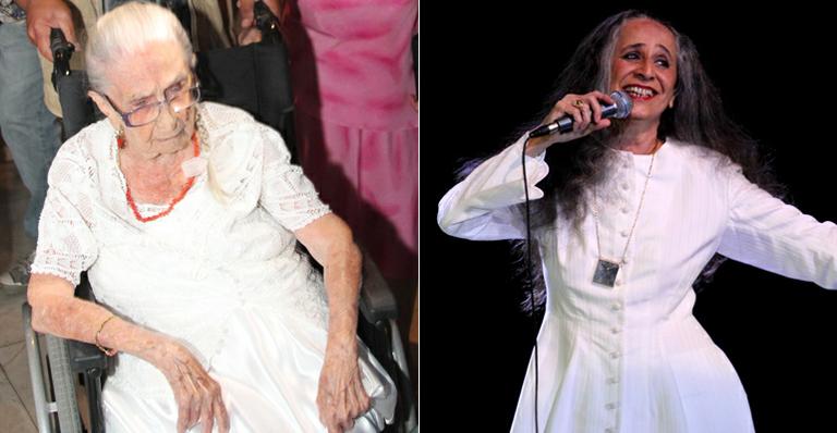 Prestes a completar 105 anos, Dona Canô prestigia show da filha Maria Bethânia