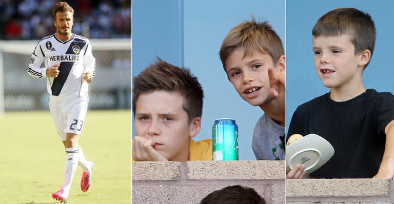Filhos de David Beckham assistem à vitória do time do pai na Califórnia