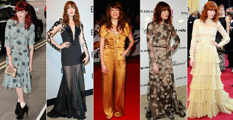 Florence Welch completa 26 anos. Reveja os looks!