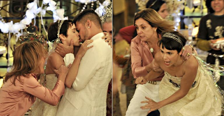 ‘Avenida Brasil’: Carminha invade o casamento de Nina e Jorginho