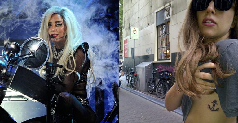 Lady Gaga faz nova tatuagem e mostra para fãs no Twitter