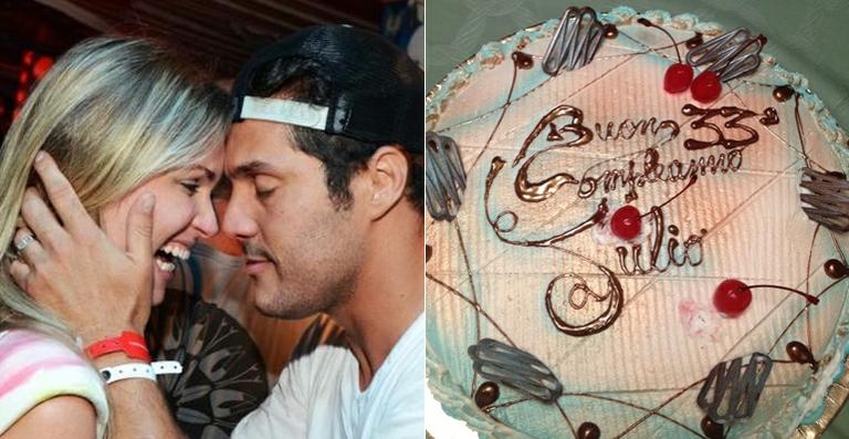 Susana Werner festeja o aniversário de Julio Cesar