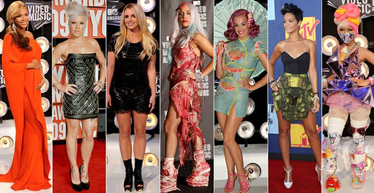 Relembre os looks das divas do pop no Video Music Awards