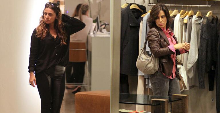 Giovanna Antonelli e Gloria Pires curtem dia de compras no Rio