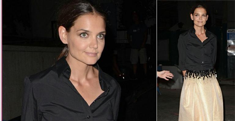 Solteira, Katie Holmes faz primeira aparição pública e fala sobre maquiagem e poder