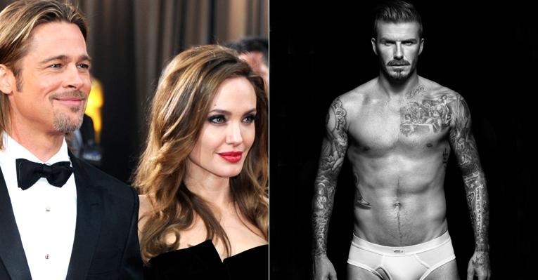 Angelina Jolie compra linha de cuecas de David Beckham para o noivo Brad Pitt