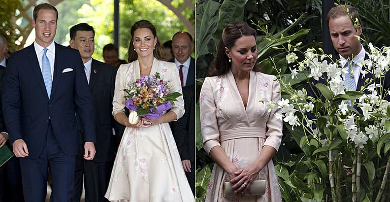 Em Cingapura, William e Kate conhecem orquídea batizada em homenagem a Lady Di