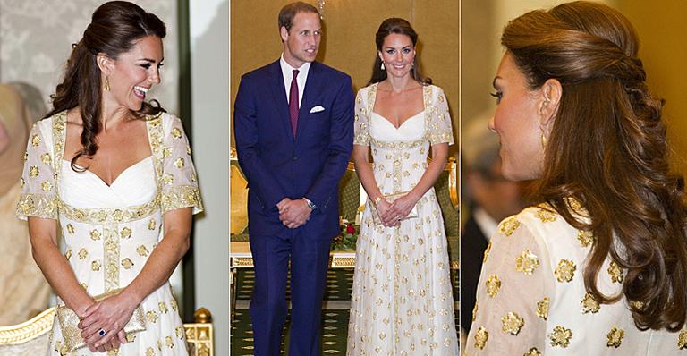 Kate Middleton surge em vestido estonteante para jantar oficial na Malásia