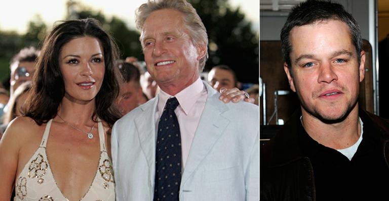 Catherine Zeta-Jones dá dicas para Michael Douglas em como beijar Matt Damon em filme