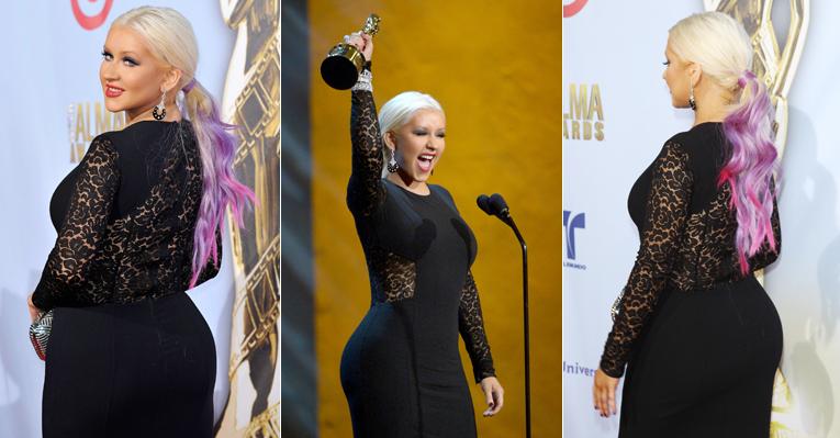 Cheia de curvas, Christina Aguilera é homenageada em premiação