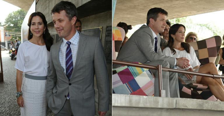 Casal real da Dinamarca, príncipe Frederik e princesa Mary visitam museu em SP
