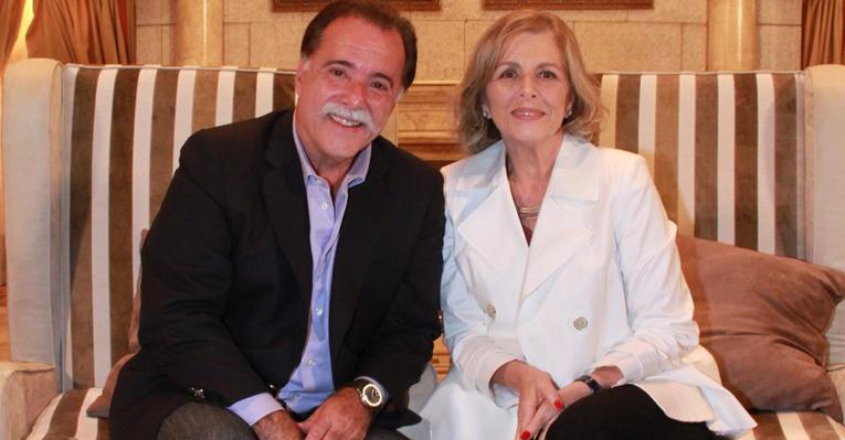 Tony Ramos e Irene Ravache brincam com a gravação da cena do café da manhã em ‘Guerra dos Sexos’