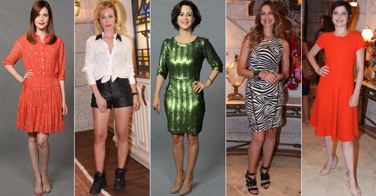 Os vestidos das famosas na coletiva de ‘Guerra dos Sexos’