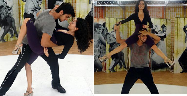 Rodrigo Simas e Claudia Ohana em novos ensaios da ‘Dança dos Famosos’