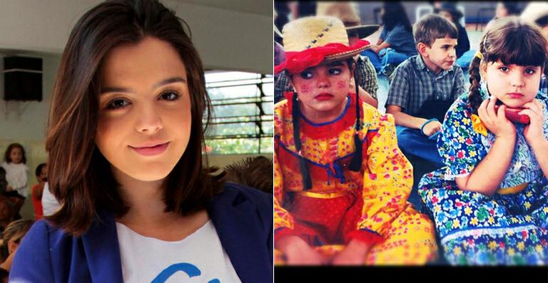 Giovanna Lancellotti mostra foto da infância em festa junina