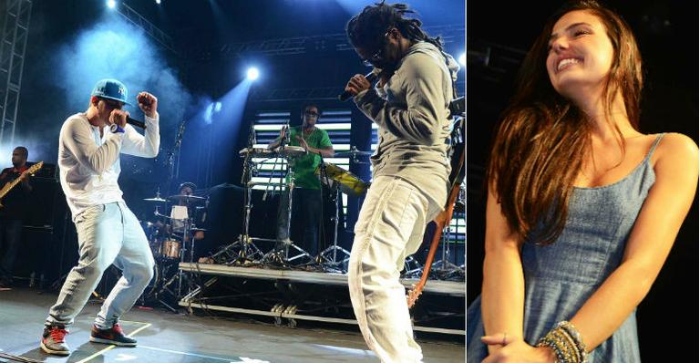 Ísis Valverde dança ao som de Thiago Martins em festa badalada no Rio
