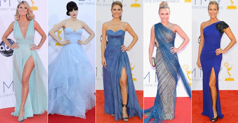 Azul domina o red carpet do Emmy Awards; qual famosa ficou melhor com a cor?