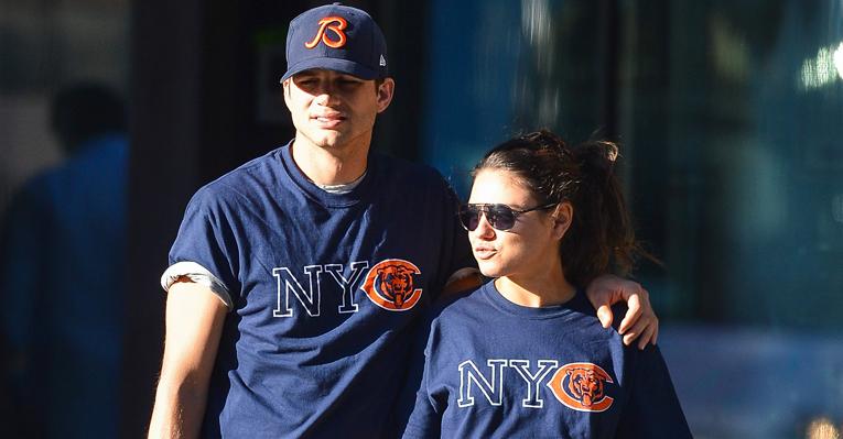 O Natal de Ashton Kutcher e Mila Kunis