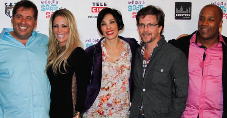 Elenco na pré-estreia de ‘Até que a Sorte nos Separe’, em SP