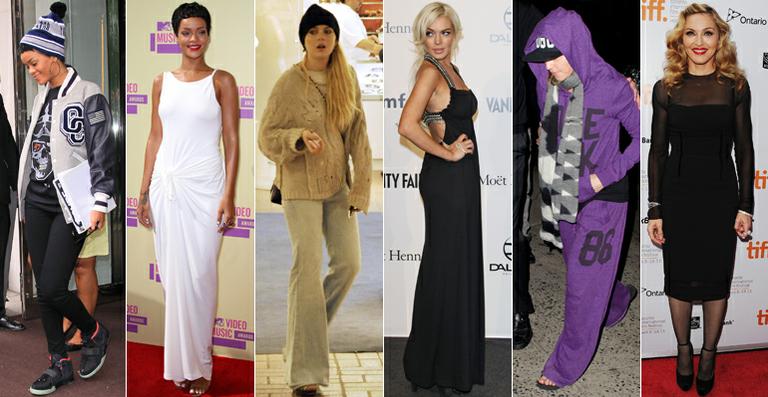 Compare as celebridades em looks casuais e prontas para arrasar no red carpet