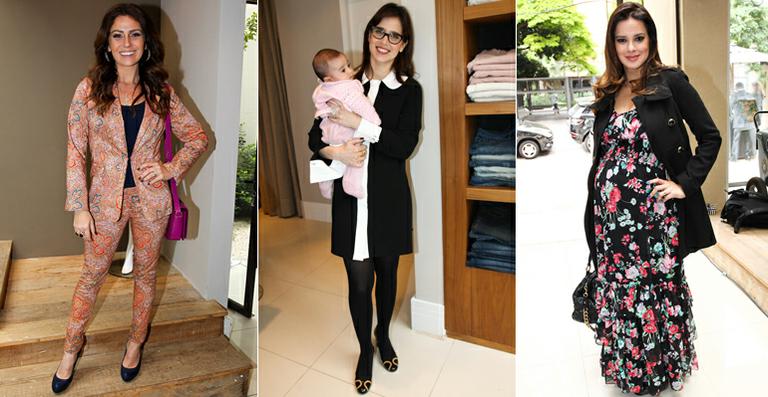 Giovanna, Mel e Vera participam de almoço fashion