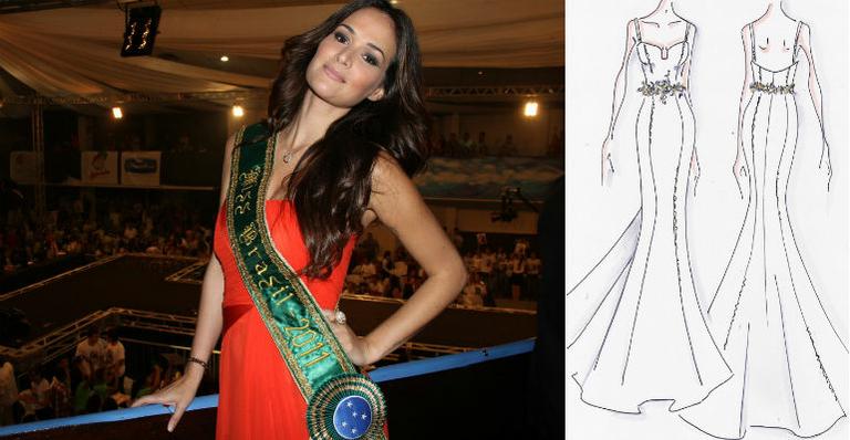 Veja com exclusividade o vestido que Priscila Machado usará no Miss Brasil 2012
