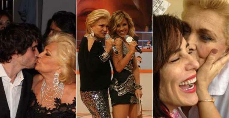 Famosos homenageiam Hebe com fotos