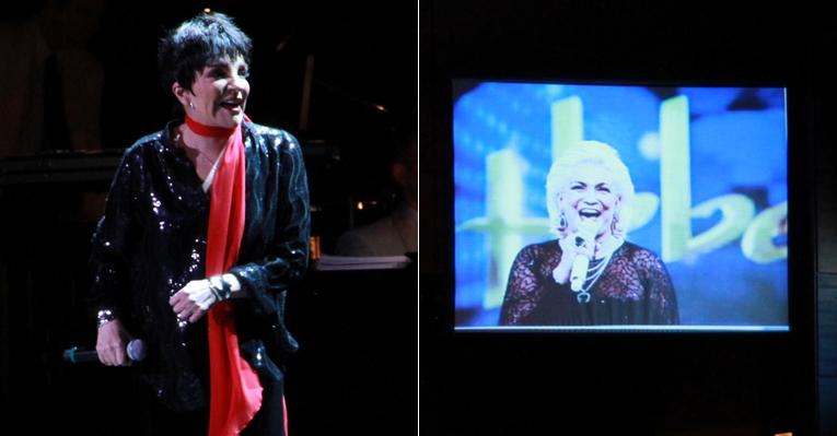 Liza Minnelli homenageia Hebe Camargo durante show no Rio de Janeiro