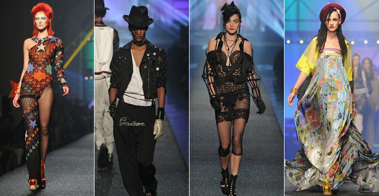 Jean Paul Gaultier faz desfile inspirado em ícones dos anos 80 na Paris Fashion Week