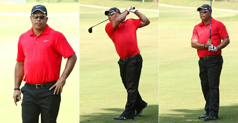 Ronaldo Nazário dá suas tacadas em torneio de golfe em São Paulo